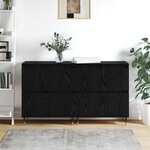 vidaXL Buffets 2 Pièces Chêne noir 120 x 35 x 70 cm Bois d'ingénierie