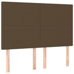 vidaXL Sommier à lattes de lit avec matelas Marron foncé 140x190 cm