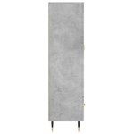 vidaXL Buffet haut gris béton 69 5x31x115 cm bois d'ingénierie