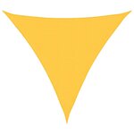 vidaXL Voile de parasol tissu oxford triangulaire 5x5x5 m jaune