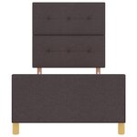 vidaXL Cadre de Lit Marron Foncé 100x200 cm Tissu