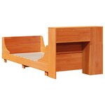 vidaXL Cadre de lit sans matelas cire marron 90x200 cm bois pin massif