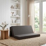 vidaXL Canapé-lit pliable 180 x 67 x 45 cm Gris foncé