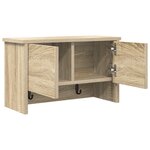 vidaXL Porte-manteau mural avec étagère Montage mural avec stockage avec porte Chêne sonoma 50 x 20 x 30 cm