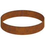 vidaXL Cache-pot de jardin Marron 120 x 120 x 20 cm Acier cuivré