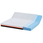 vidaXL Matelas Blanc  Gris 200 x 200 cm Mousse