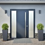 vidaXL Jardinières 2 Pièces anthracite 35x35x75 cm acier