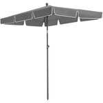 Tectake Parasol VANESSA 200 x 125 cm - gris