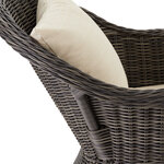 Tectake fauteuil de jardin luxe - gris
