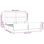 vidaXL Cadre de lit sans matelas bleu tissu