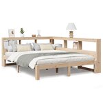 vidaXL Lit bibliothèque sans matelas 150x200 cm bois massif de pin