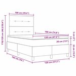 vidaXL Lit à ressorts avec matelas Bleu 120 x 190 cm tissu