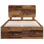 vidaXL Cadre de lit Bois ancien 120 x 190 cm Bois de pin massif