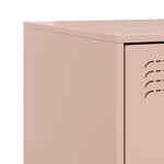 vidaXL Table de chevet rose 34 5x39x44 cm acier