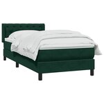 vidaXL Sommier à lattes de lit et matelas vert foncé 80x220 cm velours