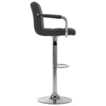 vidaXL Chaise de bar Gris foncé Tissu