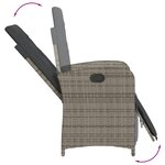 vidaXL Ensemble à manger de jardin 5 Pièces coussins gris résine tressée