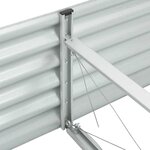 vidaXL Lit surélevé de jardin 400x80x44 cm Acier galvanisé Argenté