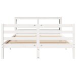 vidaXL Cadre de lit sans matelas blanc 120x190 cm bois de pin massif