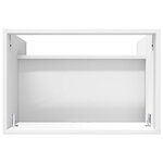 vidaXL Armoire sous évier de salle de bain Blanc brillant