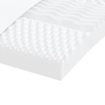 vidaXL Matelas en mousse blanc 160x210 cm 7 zones dureté 20 ILD