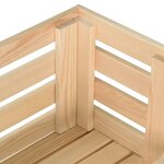 vidaXL Chariot à légumes 37x30x80 cm Bois de pin solide