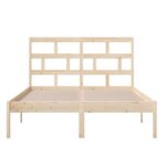 vidaXL Cadre de lit Bois de pin massif 120x200 cm