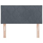 Têtière LED vidaXL avec design en blocs de diamant gris foncé  100 cm