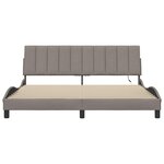 vidaXL Cadre de lit sans matelas taupe 180x200 cm tissu
