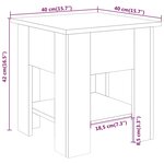 Vidaxl table basse noir 40x40x42 cm bois d'ingénierie