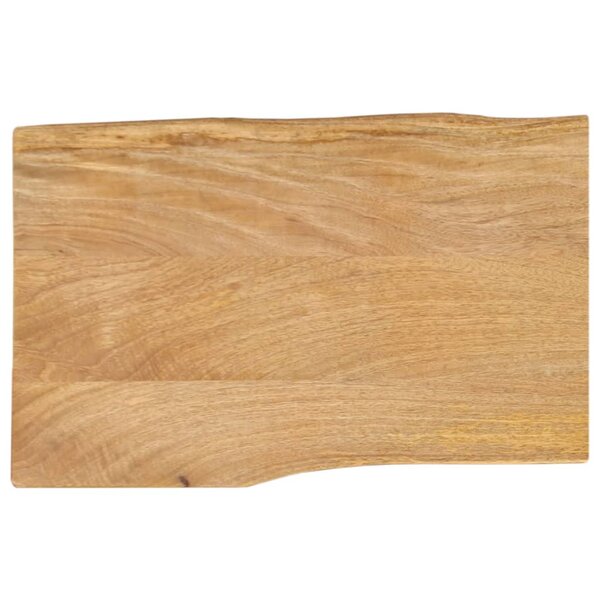 vidaXL Dessus de table 70x40x2 5 cm bord vivant bois massif manguier