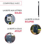 Pied latéral à sceller Noir Sablé RAL 2100 MS