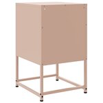 vidaXL Tables de chevet 2 Pièces rose 36x39x60 5 cm acier