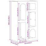 vidaXL Buffet Chêne fumé 59 x 35 x 100 5 cm Bois d'ingénierie