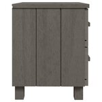 vidaXL Tables de chevet HAMAR 2Pièces Gris clair 40x35x44 5cm Bois massif