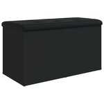 vidaXL Banc de rangement noir 82x42x45 cm bois d'ingénierie