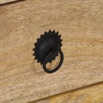 vidaXL Bureau à caissons Bois de manguier massif 140x50x77 cm