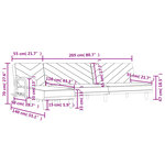 vidaXL Canapé-lit en forme de L gris clair 260x140x70 cm tissu