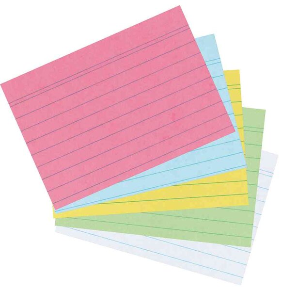 Pqt de 100 Fiches bristol 170g A5 148x210 mm Lignées Vert HERLITZ