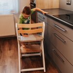 Chaise haute enfant SANDY blanc et verni