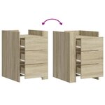 vidaXL Table de chevet chêne sonoma 45x50x65 cm bois d’ingénierie