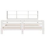 vidaXL Cadre de lit sans matelas blanc 200x200 cm bois massif de pin
