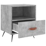 vidaXL Tables de chevet 2Pièces gris béton 40x35x47 5cm bois d’ingénierie