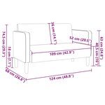vidaXL Canapé causeuse gris foncé 109 cm tissu velours côtelé