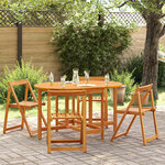 vidaXL Ensemble de jardin en bois d'acacia 5 pièces - Pliable