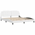vidaXL Cadre de lit sans matelas Zadar blanc 180x200 cm similicuir