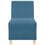 vidaXL Fauteuil 2 Pièces Bleu 55 x 74 x 82 cm Velours