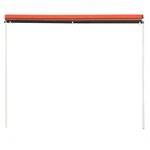 vidaXL Auvent rétractable 200x150 cm Orange et marron