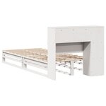 vidaXL Lit bibliothèque sans matelas blanc 100x200 cm bois massif
