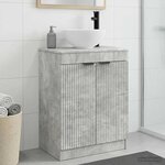 vidaXL Meuble de salle de bain avec évier Gris béton 54 x 35 x 83 cm